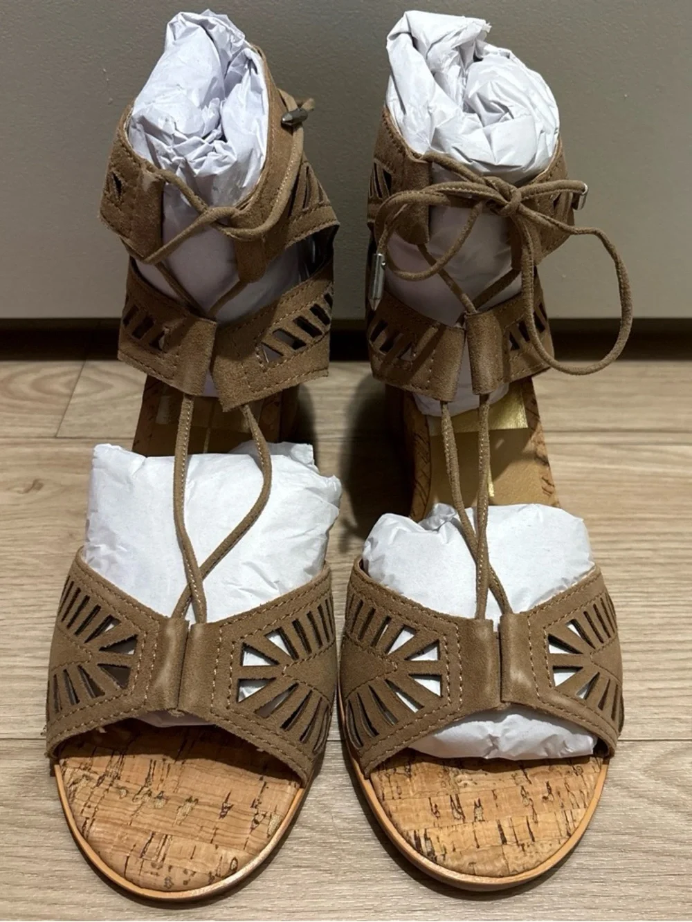 Dolce Vita Women’s Lace-Up Cutout Sandals - Tan